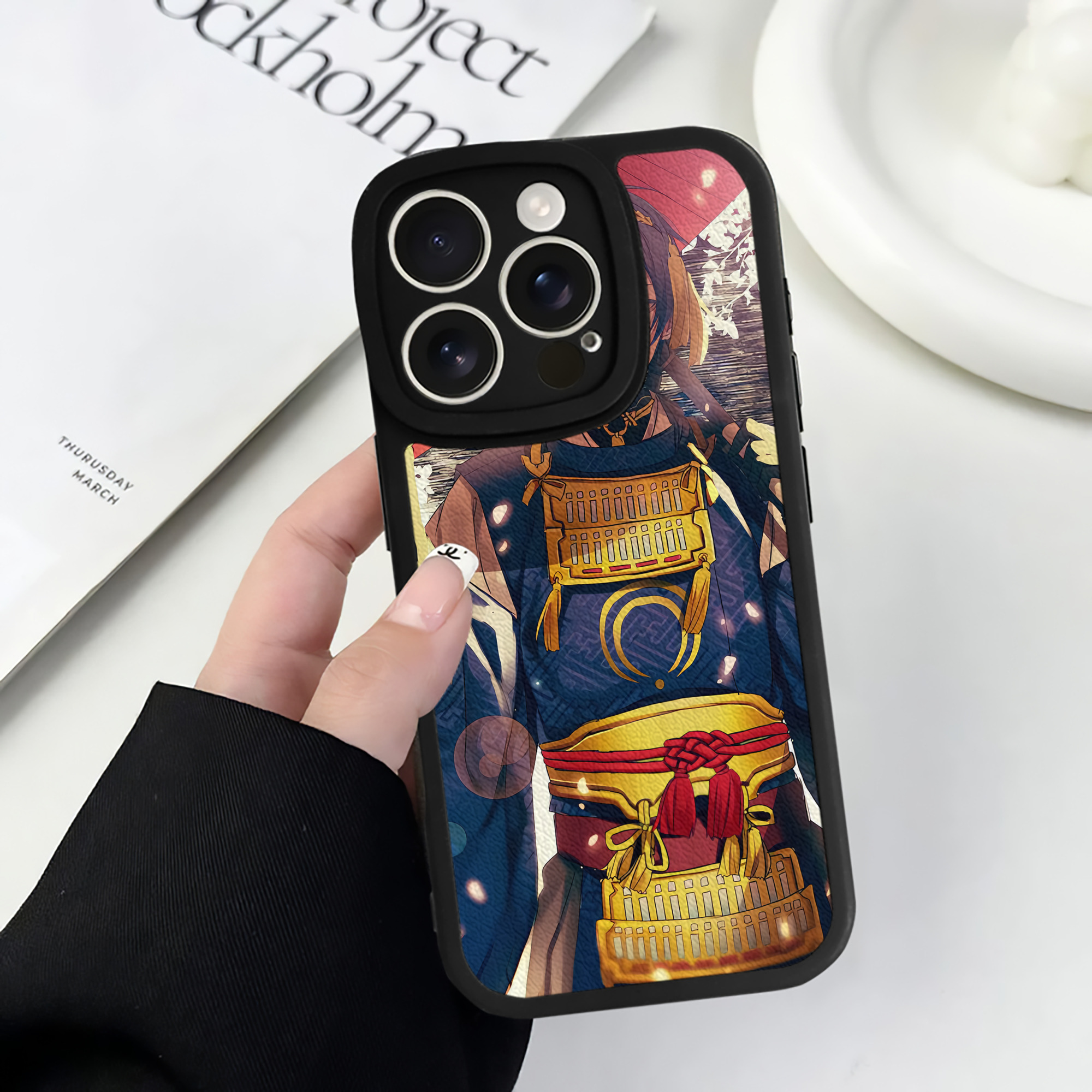 （画像用） 刀剣乱舞 Touken Ranbu 【iPhone 16シリーズ対応】シリコンスマホケース（レザー調） 材質：シリコン